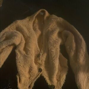 HYFVE Tan Teddy Jacket Plush Texture Cozy Fit